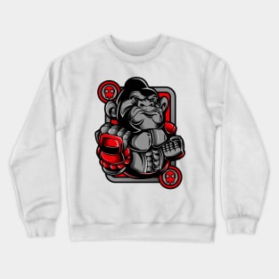 Kong Ape Gorilla Monkey Grey Red Crewneck Sweatshirt